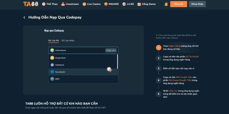 Nạp tiền thành công chỉ trong 5 bước vô cùng đơn giản