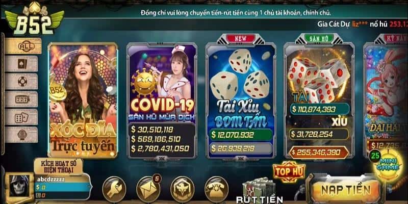 Game nổ hũ cực hot tại B52 club